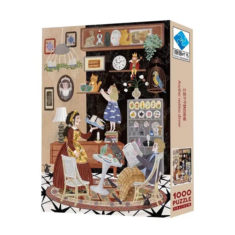 1000pcs Jigsaw Puzzle-TuTuDingDang-Another Restless Dinner
