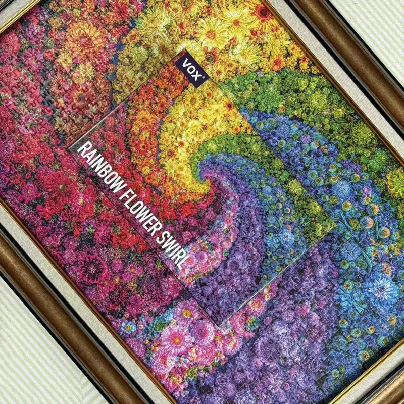 Vox-Jigsaw Puzzle 1000pcs-Rainbow Flower Swirl