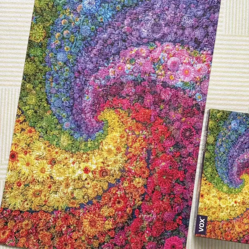 Vox-Jigsaw Puzzle 1000pcs-Rainbow Flower Swirl