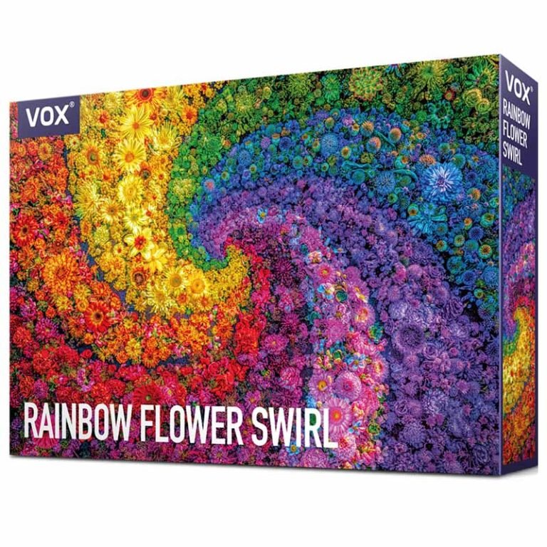 Vox-Jigsaw Puzzle 1000pcs-Rainbow Flower Swirl - TopPuzzleShop