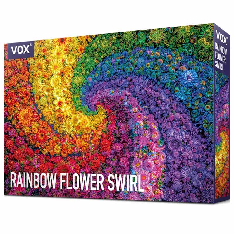 Vox-Jigsaw Puzzle 1000pcs-Rainbow Flower Swirl