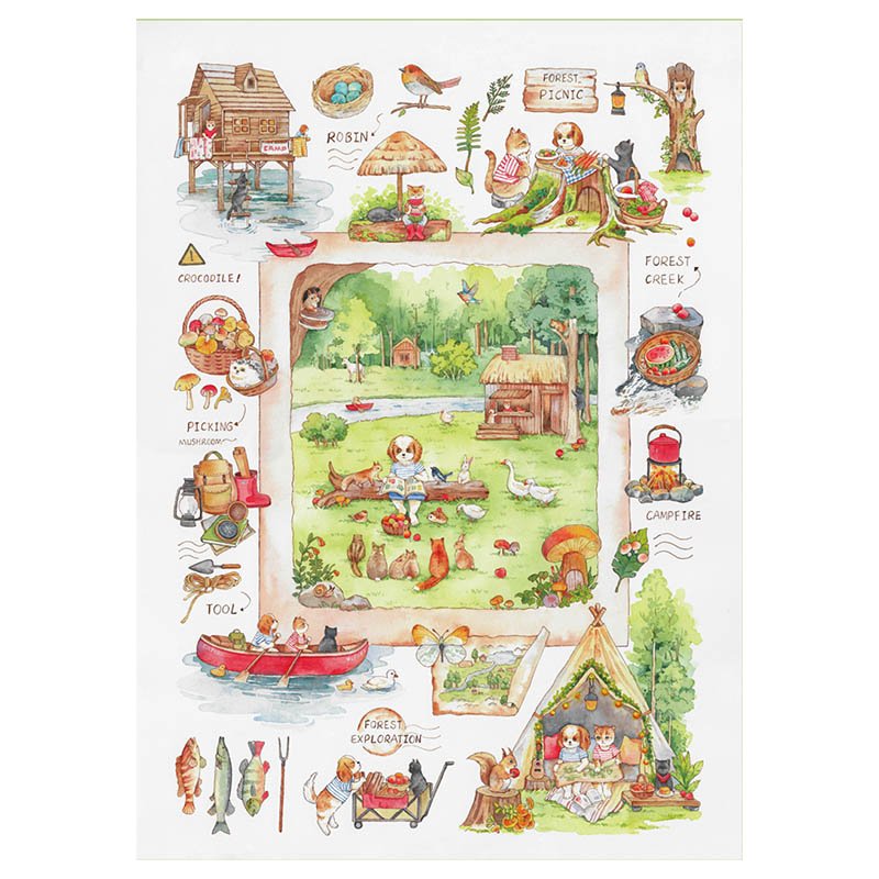 Botop 500pcs puzzle-Camping Dog (1) Botop Fusion-500pcs Jigsaw Puzzle-Camping Dog