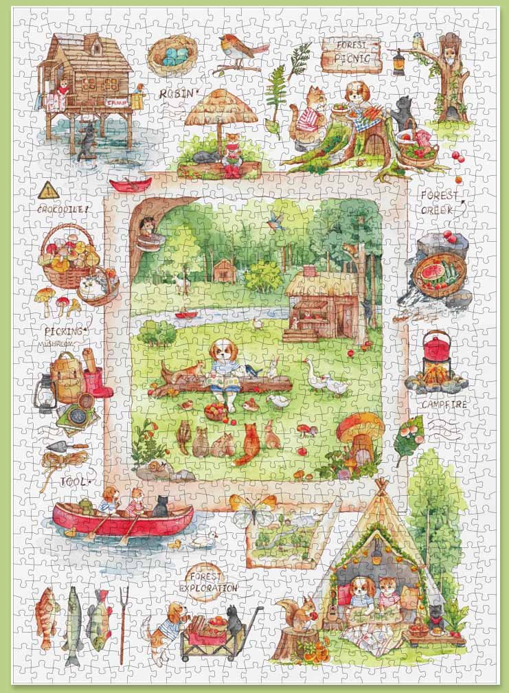 Botop 500pcs puzzle-Camping Dog (2) Botop Fusion-500pcs Jigsaw Puzzle-Camping Dog