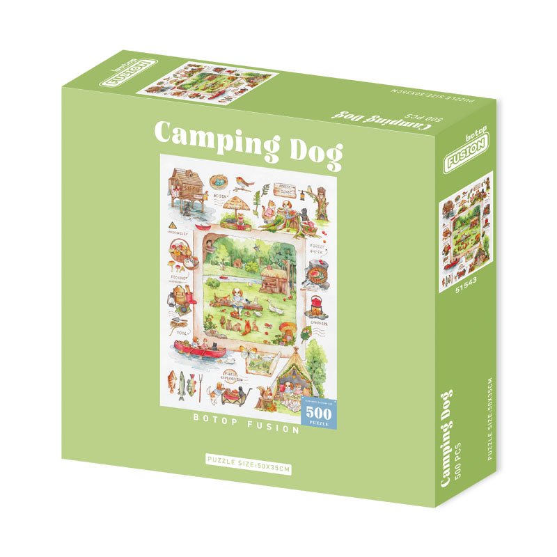 Botop 500pcs puzzle-Camping Dog (3) Botop Fusion-500pcs Jigsaw Puzzle-Camping Dog