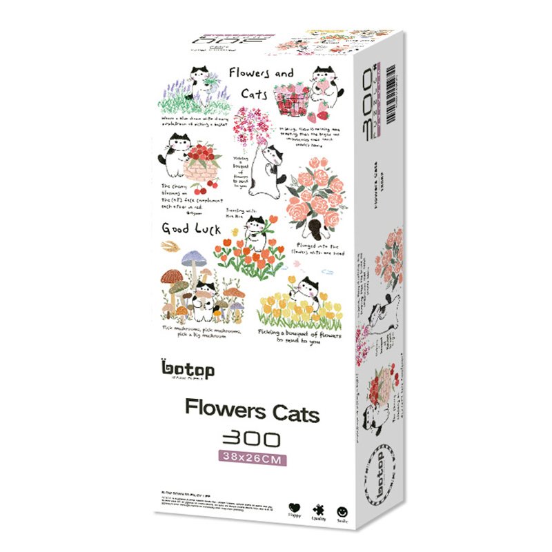 Botop Fusion-300pcs Jigsaw Puzzle-Flower Cat