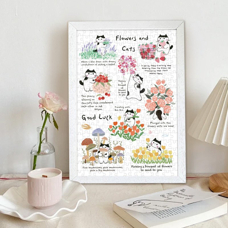 Botop Fusion-300pcs Jigsaw Puzzle-Flower Cat