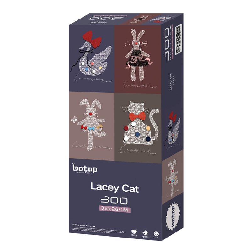 Botop Puzzle-Lacey Cat (1) Botop-300pcs Jigsaw Puzzle-Lacey Cat