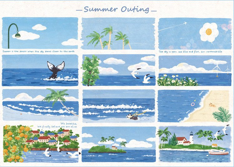 Botop Puzzle-Summer Outing (2) Botop Fusion-1000pcs Jigsaw Puzzle-Summer Outing