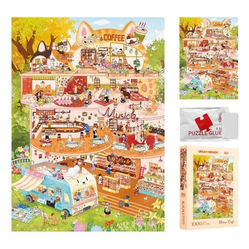 Dream Friends-1000 Jigsaw Puzzle-Cat Cafe