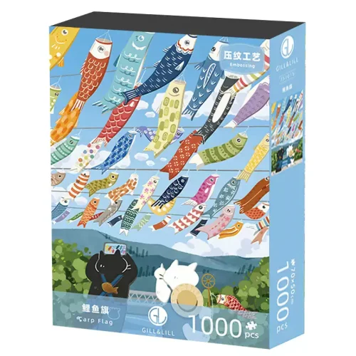 Gill Lill-1000 Jigsaw Puzzle-Carp Flag