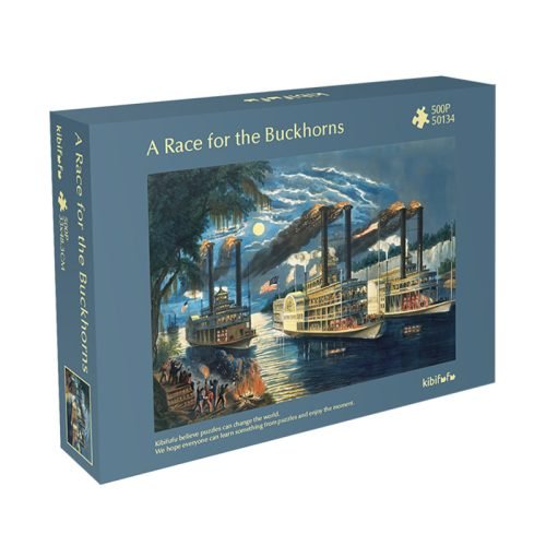 Kibifufu-500pcs Jigsaw Puzzle-A Race for the Buckhorns