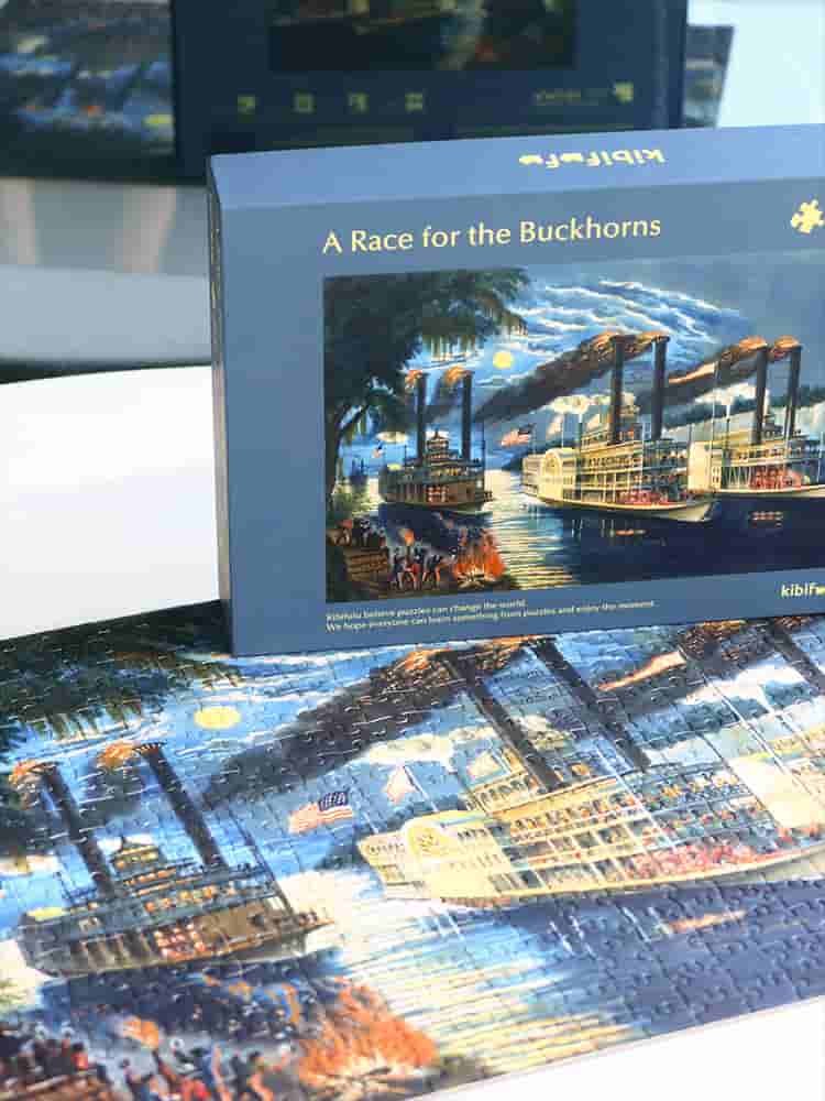 Kibifufu-A Race for the Buckhorns (3) Kibifufu-500pcs Jigsaw Puzzle-A Race for the Buckhorns