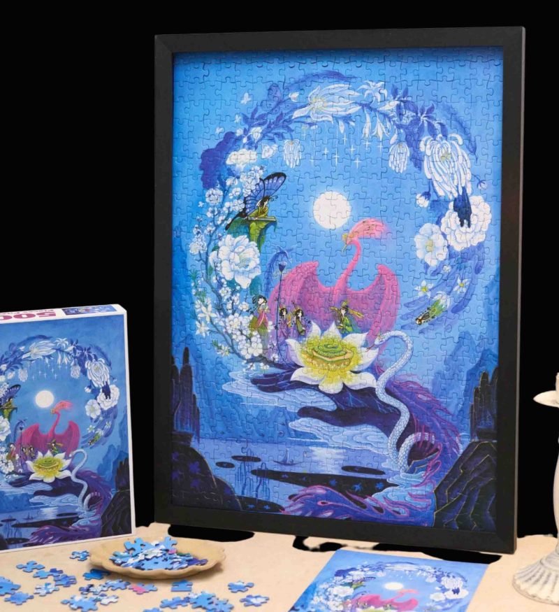 Komono Puzzle-Banquet Under The Moonlight (4) Komono-500pcs Jigsaw Puzzle-Banquet Under The Moonlight(AR Supported)