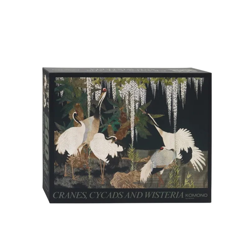 Komono Puzzle-Cranes, Cycads and Wisteria (1) Komono-500pcs Jigsaw Puzzle-Cranes, Cycads and Wisteria