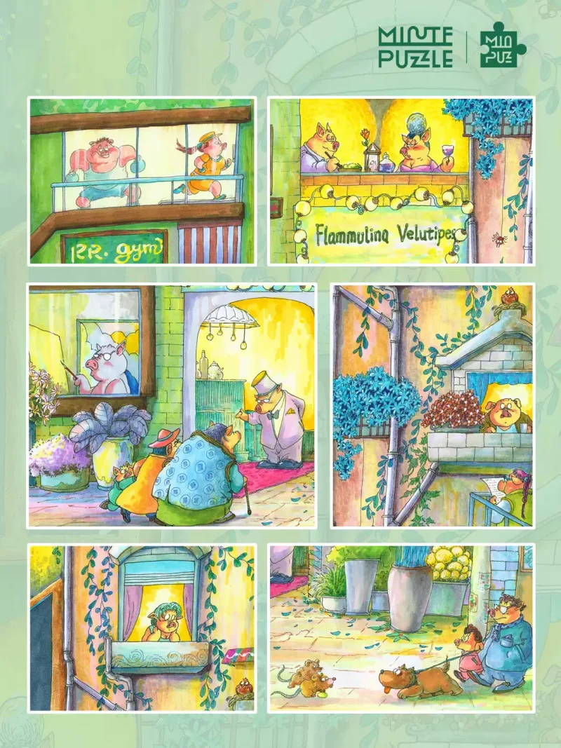 Minute Puzzle-1000pcs Jigsaw Puzzle-Night in Town