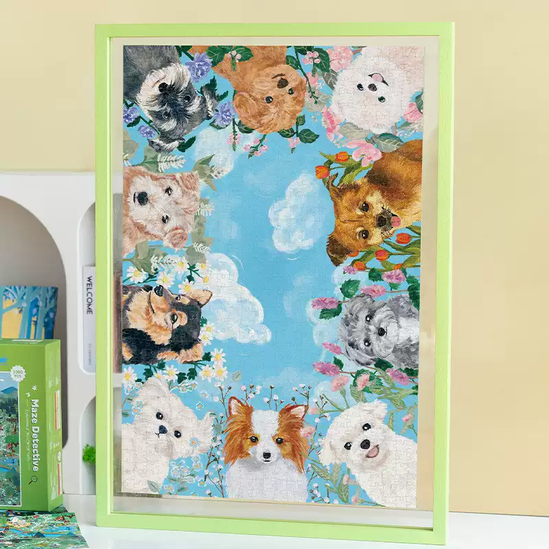 Momibook-Dogs are waiting (1) Momibook-1000 Piece Jigsaw Puzzle-Dogs are Waiting