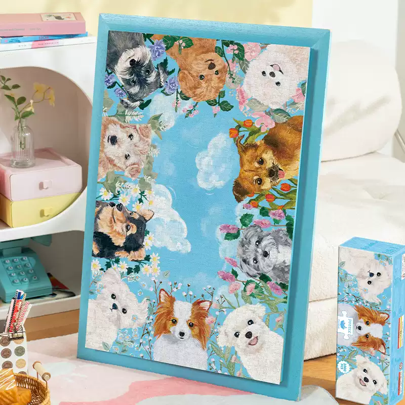 Momibook-Dogs are waiting (2) Momibook-1000 Piece Jigsaw Puzzle-Dogs are Waiting