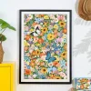 Momibook-1000 Piece Jigsaw Puzzle-Flowers and Butterflies