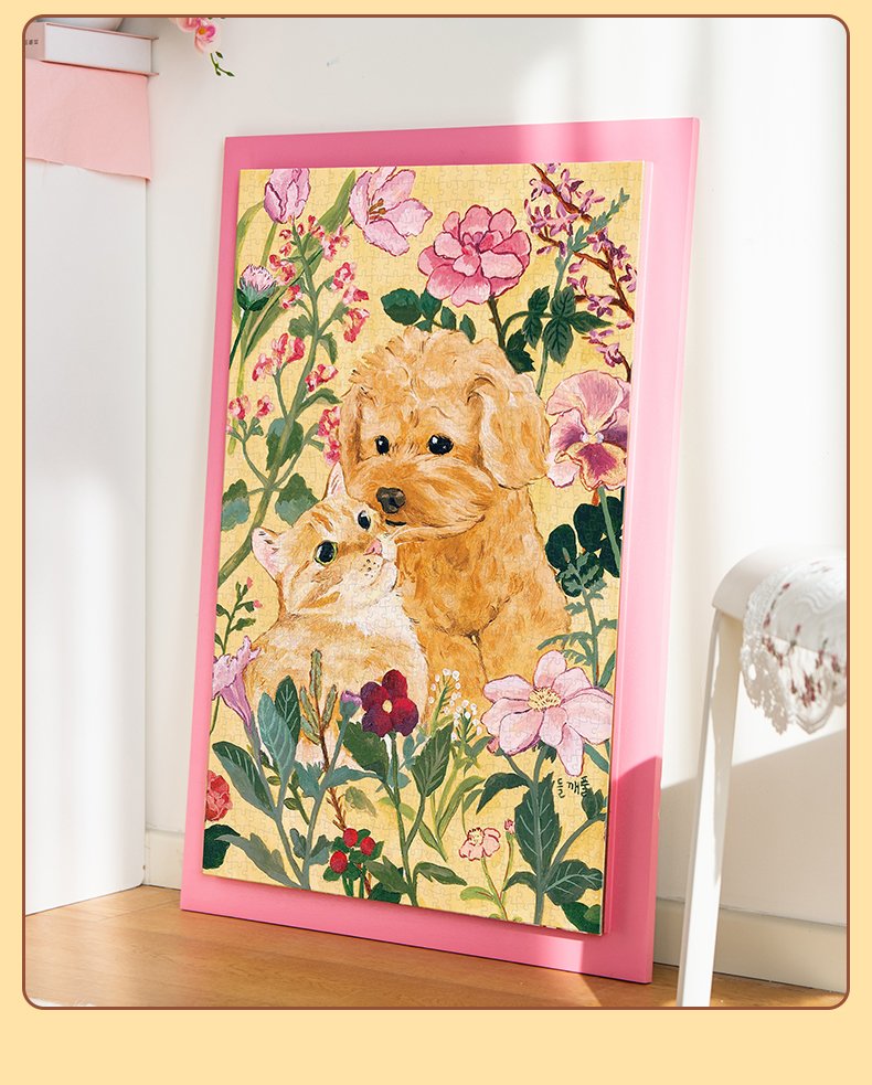 Momibook-1000 Piece Jigsaw Puzzle-Puppies' Love