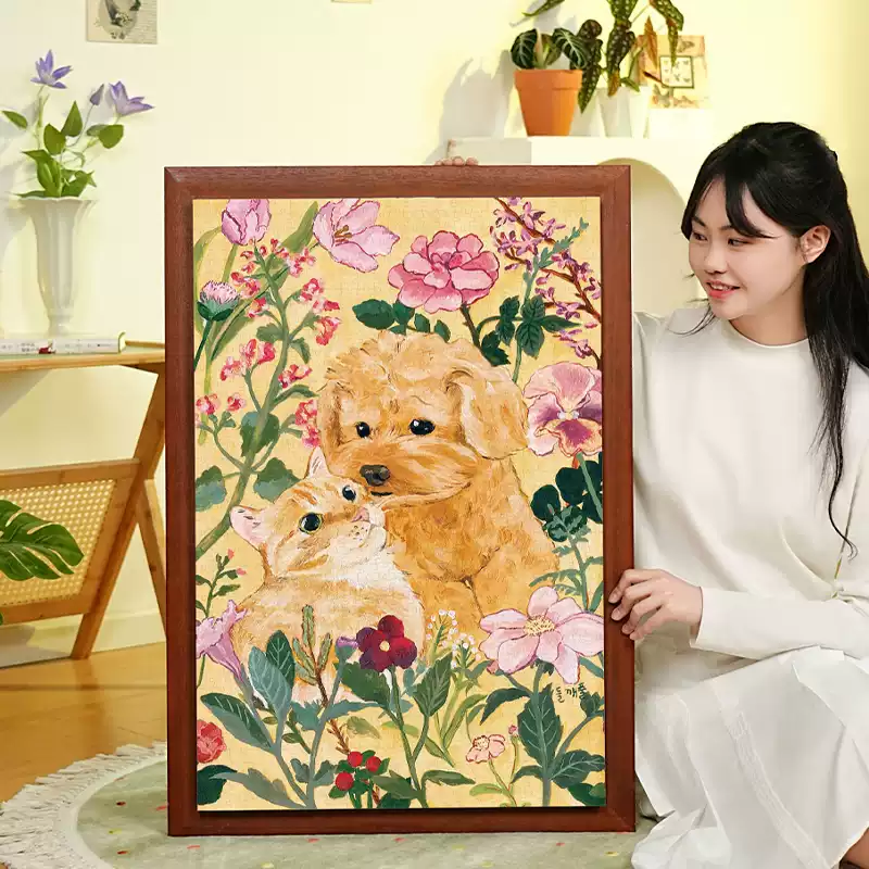 Momibook-1000 Piece Jigsaw Puzzle-Puppies' Love