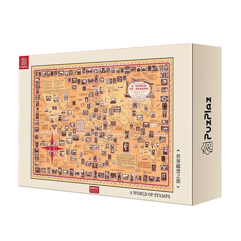 PuzPlaz-2000pcs Jigsaw Puzzle-A World of Stamps