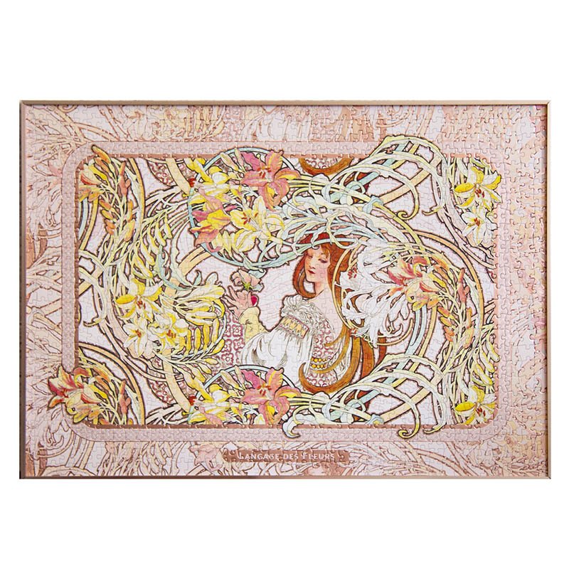 Watch Match-1000pcs Jigsaw Puzzle-The Language of Flowers by Mucha