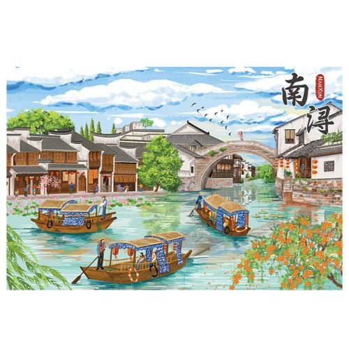 Momibook-1000 Piece Jigsaw Puzzle-Water-Lapped Chronicles of Nanxun