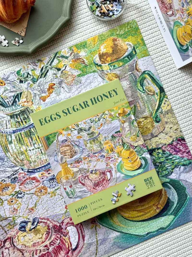 Ber-Janet Fish-Eggs Sugar Honey (2) Ber-1000pcs Jigsaw Puzzle-Eggs Sugar Honey By Janet Fish