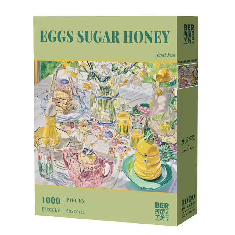 Ber-Janet Fish-Eggs Sugar Honey (4) Ber-1000pcs Jigsaw Puzzle-Eggs Sugar Honey By Janet Fish