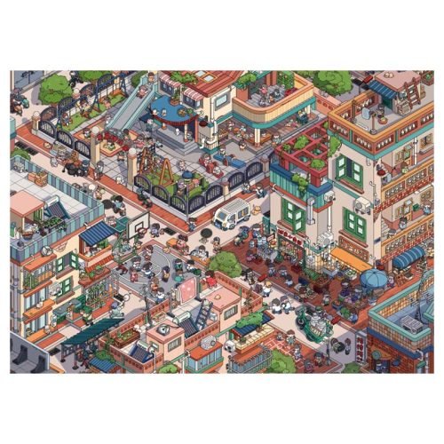Botop Fusion-Lovely Town (3) Botop Fusion-1000pcs Jigsaw Puzzle-Lovely Town