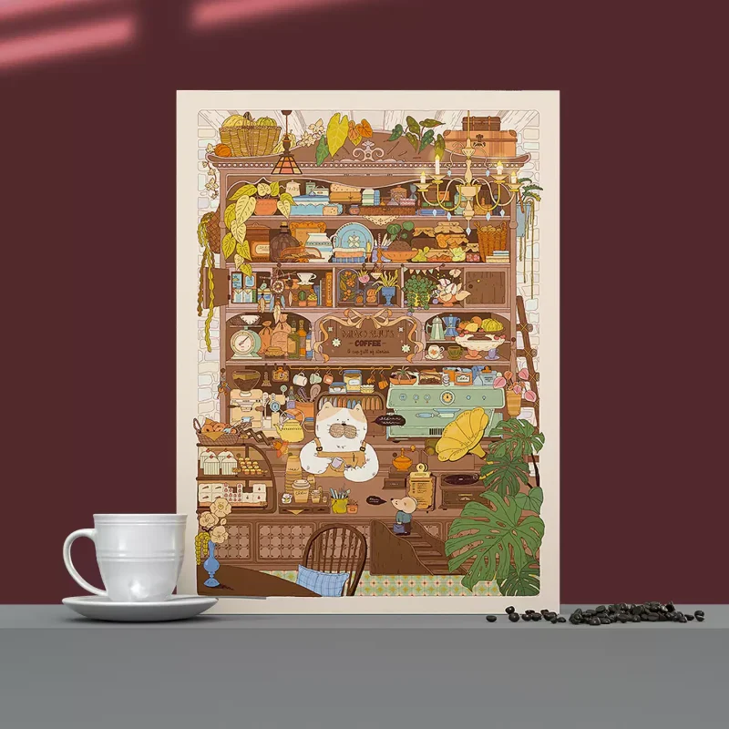 Dear Puzzle-Miao Shu's Coffe (2) Dear Puzzle-1000pcs Jigsaw Puzzle-Miao Shu's Coffee