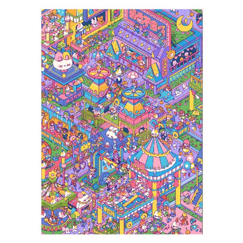 Gulu-1000 Piece Puzzle-Creamy Night City