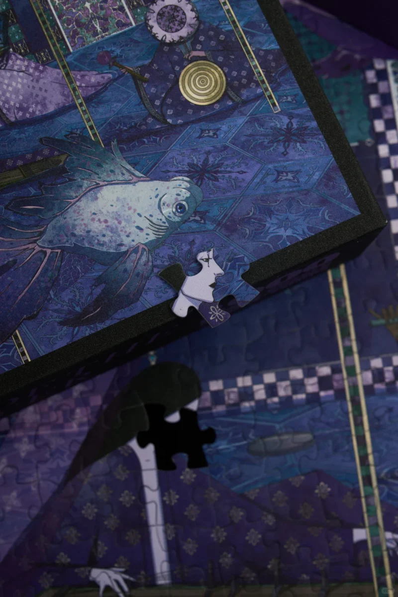 Komono-Ballad of the Slow River (3) Komono-1000pcs Jigsaw Puzzle-Anya Chalina Series-Ballad of the Slow River