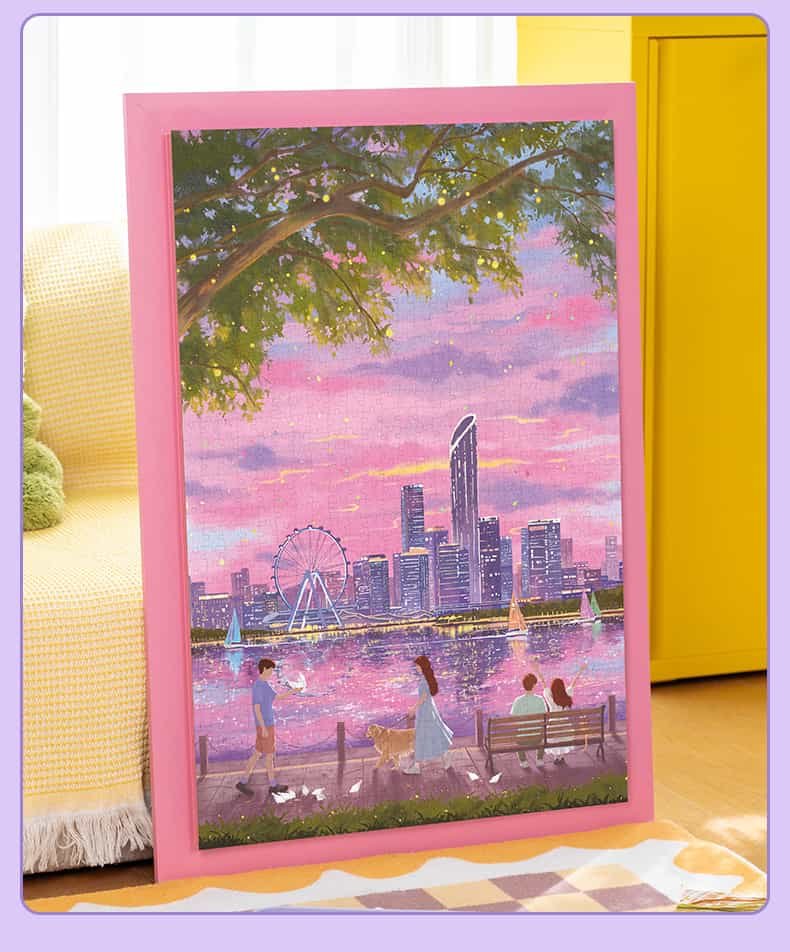 Momibook-Lakeside Evening Breeze (4) Momibook-1000 Piece Jigsaw Puzzle-Lakeside Evening Breeze
