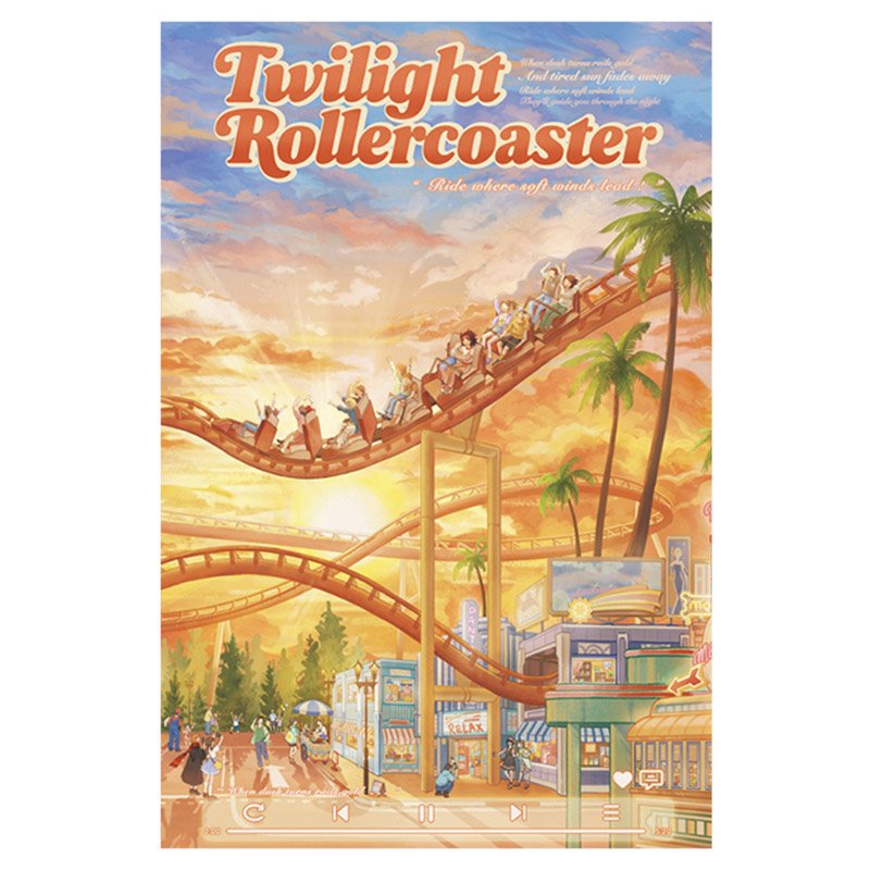 Momibook-1000 Piece Jigsaw Puzzle-Twilight Rollercoaster