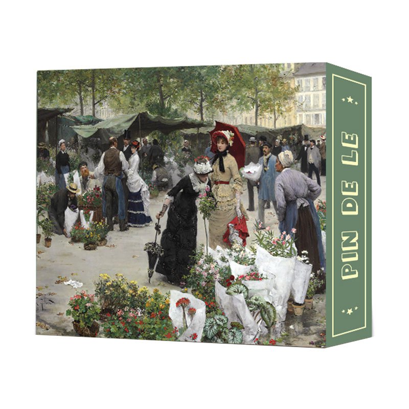 Pin De Le-1000pcs Jigsaw Puzzle-The Flower Market by Victor Gabriel Gilbert