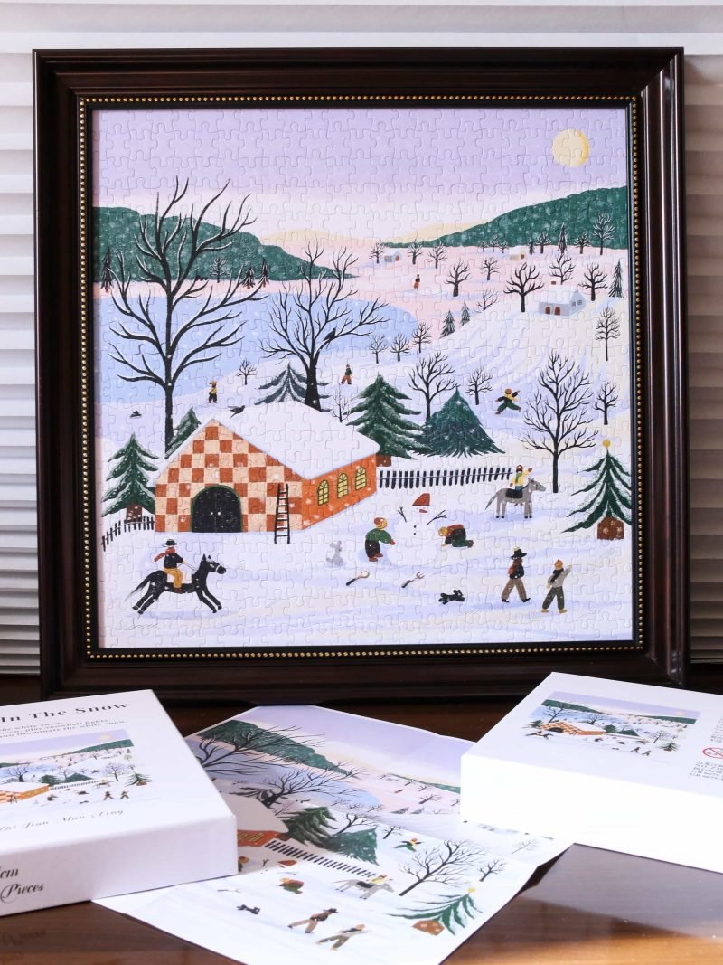 ZhiJianManXing-Playing in the Snow-500pcs Jigsaw Puzzle