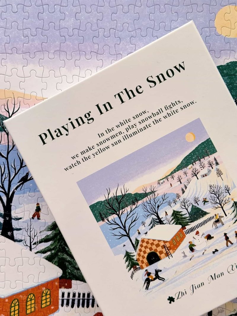 ZhiJianManXing-Playing in the Snow-500pcs Jigsaw Puzzle