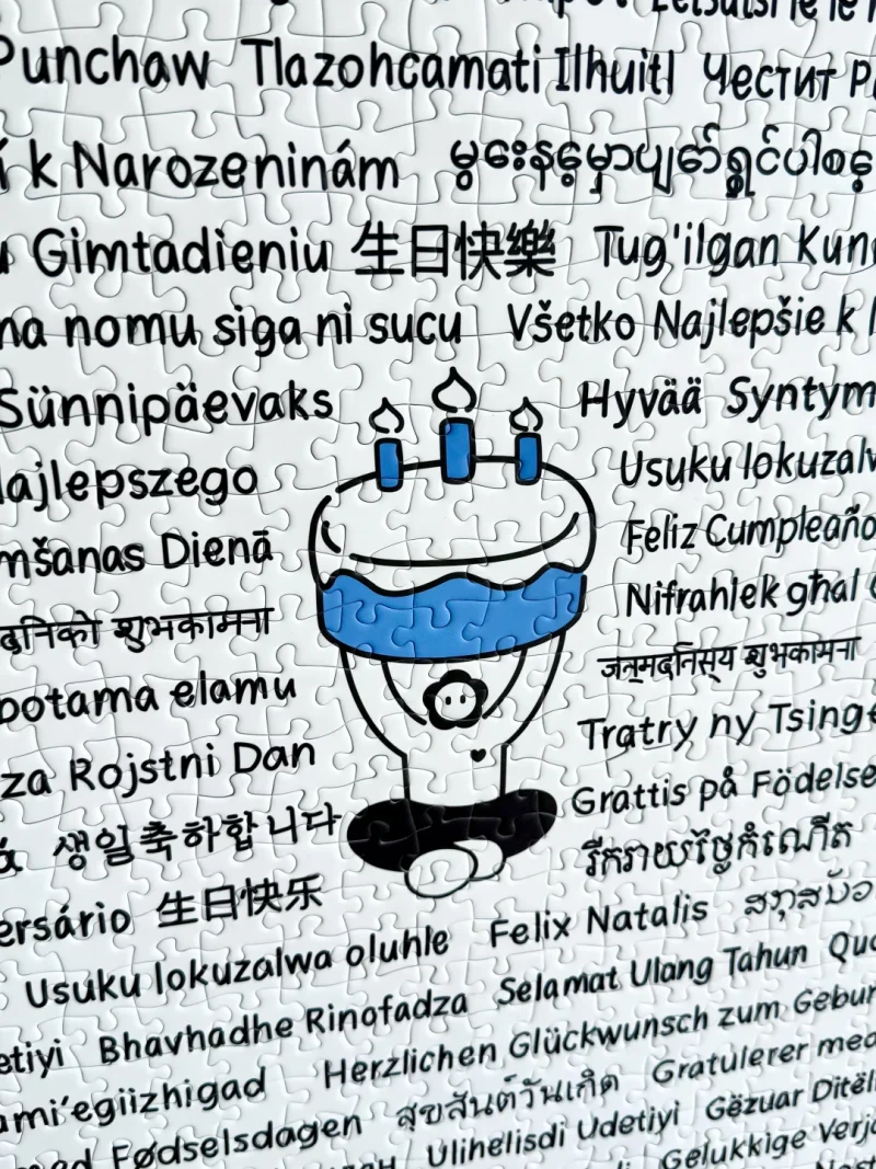 Puzplaz-1000pcs Jigsaw Puzzle-Happy Birthday in 100 Languages