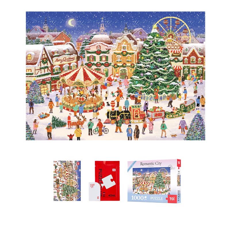 Toi-1000pcs Jigsaw Puzzle-Christmas Square