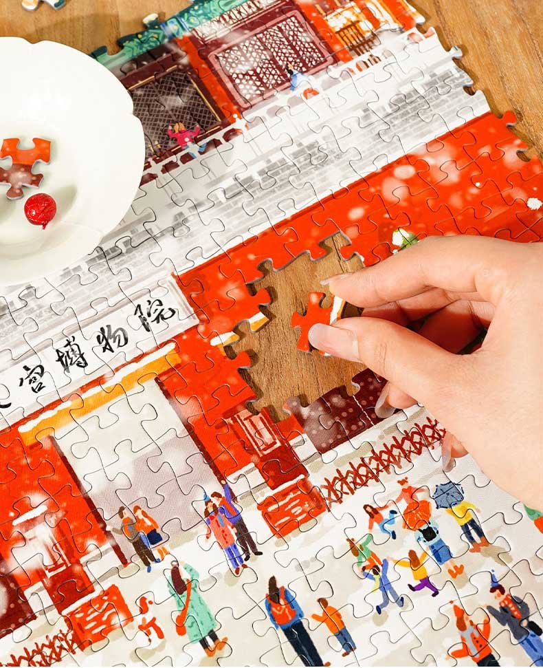 Toi-Forbidden City in Snow (1) Toi-1000pcs Jigsaw Puzzle-Forbidden City in Snow