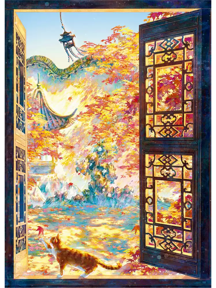 Toi Premium Holographic Puzzle-Ginkgoes at the Temple of Heaven-1000pcs