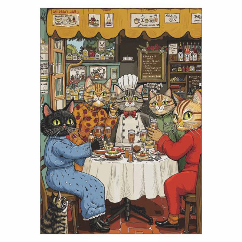 Toway-1000 Piece Puzzle-Cat Restaurant