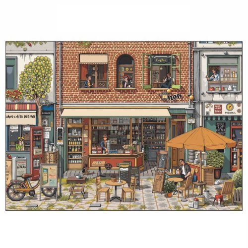 Toway-1000 Piece Puzzle-Charming Cafe