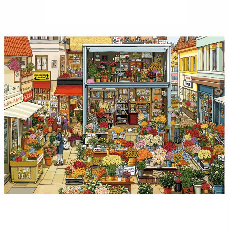 Toway-1000 Piece Puzzle-Flower Market