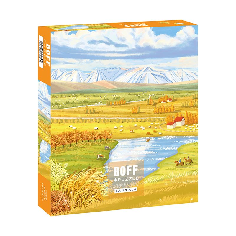 Boff Puzzle-Golden Autumn Fields (1) Boff-1000pcs Jigsaw Puzzle-Golden Autumn Fields