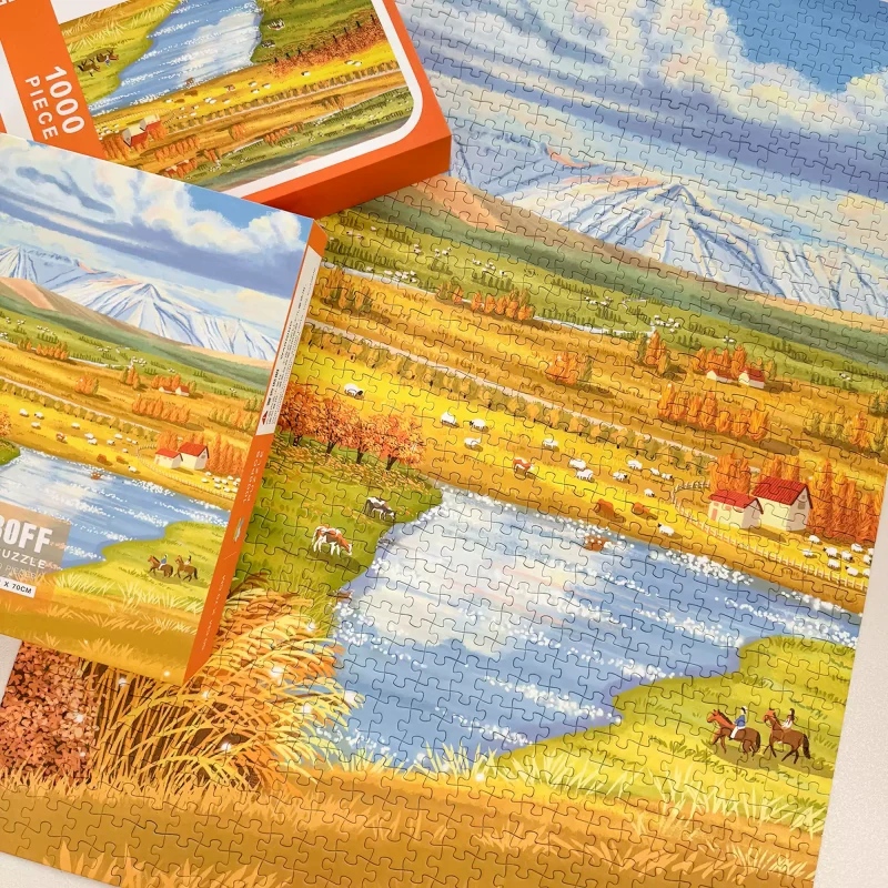 Boff Puzzle-Golden Autumn Fields (2) Boff-1000pcs Jigsaw Puzzle-Golden Autumn Fields