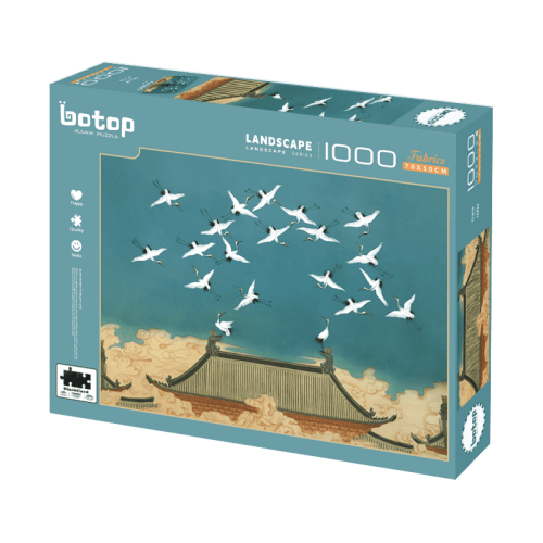 Botop-Auspicious Cranes Botop-Canvas Texture 1000pcs Jigsaw Puzzle-Auspicious Cranes