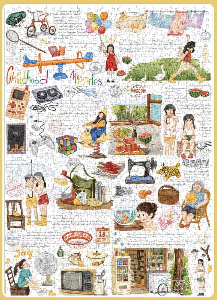 Botop-Childhood (1) Botop Fusion-1000pcs Jigsaw Puzzle-Childhood