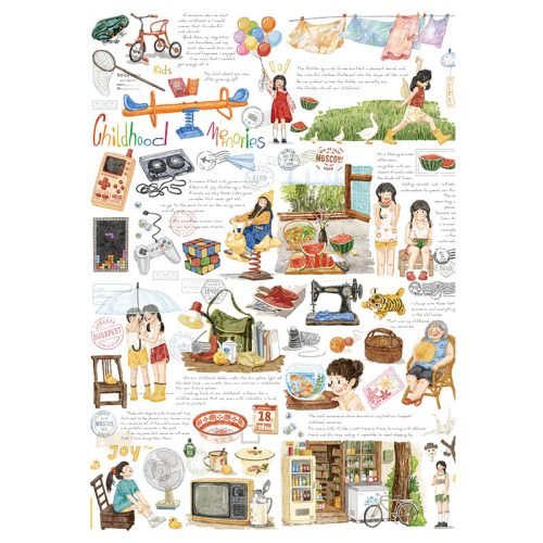 Botop-Childhood (2) Botop Fusion-1000pcs Jigsaw Puzzle-Childhood